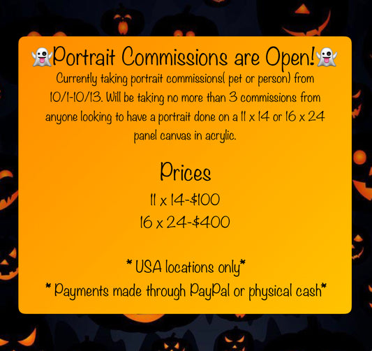 Portrait Commission Opening(10/1-10/13)